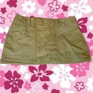 NWOT GARAGE Olive Khaki Utility Mini Skirt